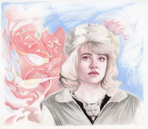 Golsa From Tehran, 2026, colored pencil on 230gsm on paper, 24 x 20 cm