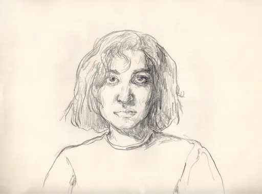 Another Bored Self-Portrait, 2015, pencil on paper, 28.5 x 20.5 cm