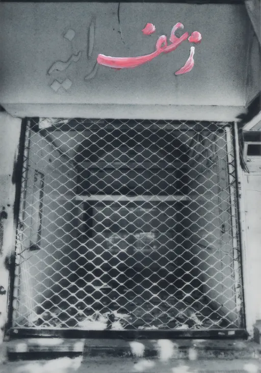 OUTSIDER No. 0, 2023, acrylic on photograph, 20 x 14 cm