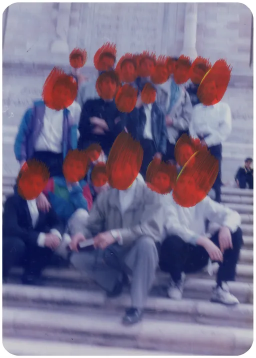 OUTSIDER No. 11, 2023, acrylic on photograph, 20 x 14 cm