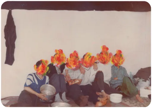 OUTSIDER No. 19, 2023, acrylic on photograph, 12.5 x 8.5 cm