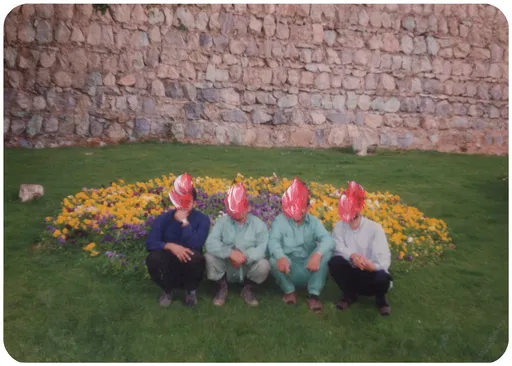 OUTSIDER No. 38, 2023, acrylic on photograph, 12.5 x 8.5 cm