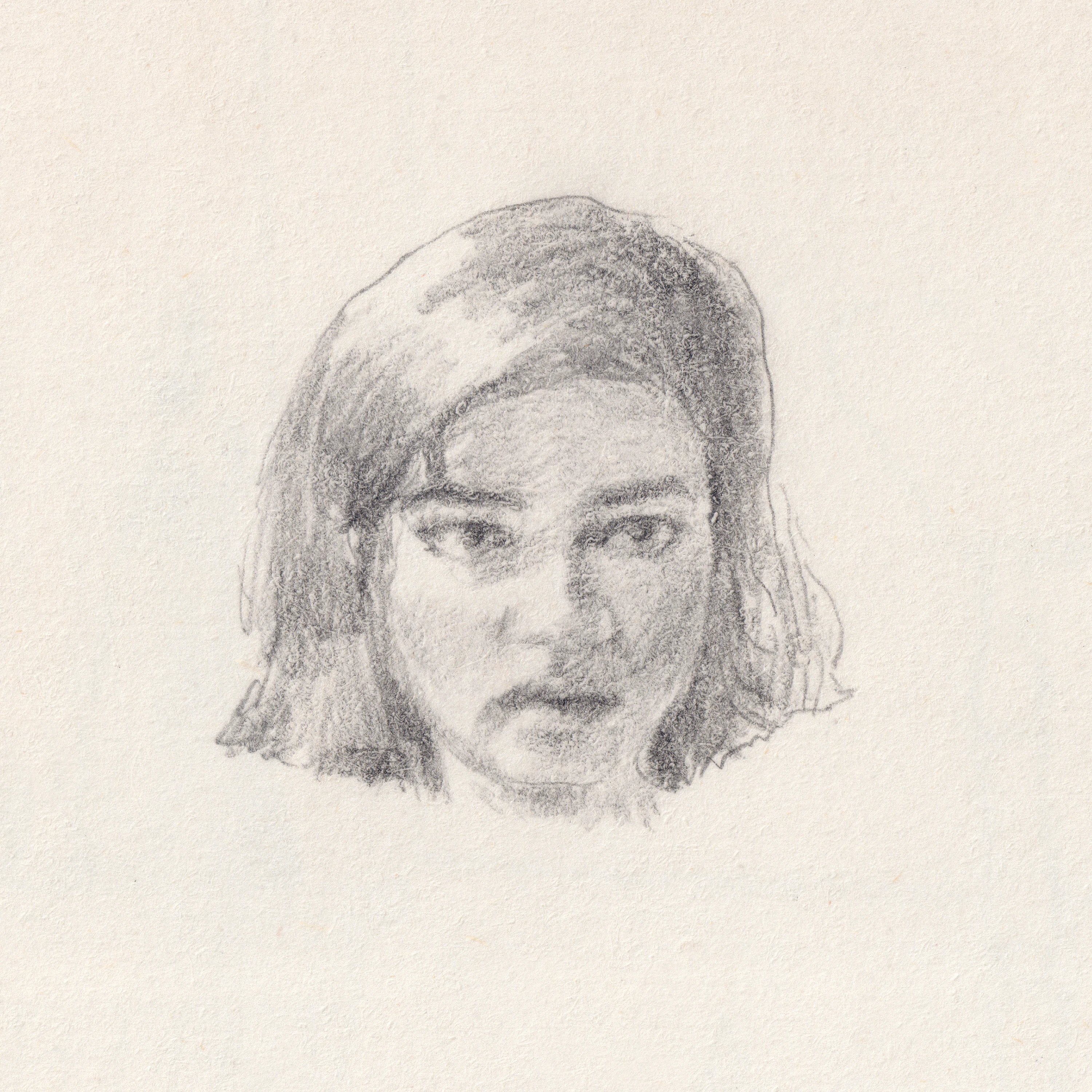 Self-Portraits - Pissed Off, 2025, pencil on paper , 18 x 14 cm