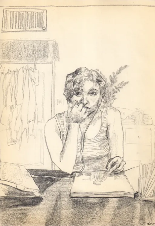 Invisible Pencil, 2016, pencil on paper 27.5 x 19 cm
