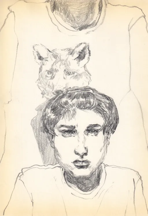 Sheep Eater Not a Wolf, 2016, pencil on paper 27.5 x 19 cm