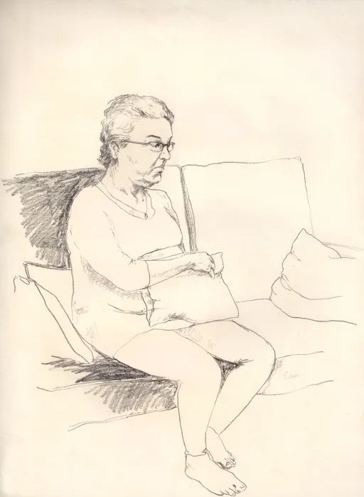 The Great Azar Banoo, 2020, pencil on paper, 28 x 20.5 cm