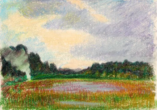 There Used to be a Lake, 2025, mixed media on paper, 20 x 14 cm